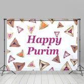Aperturee - Hamantashen Cookies Happy Purim Party Backdrop